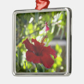 Roter Hibiskus Shadow Fairy Metal Ornament (Links)