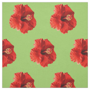 Roter Hibiskus Stoff