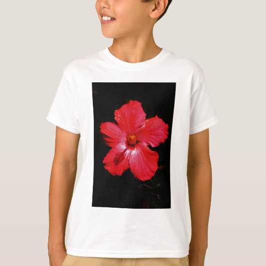 Roter Hibiskus T-Shirt (Vorderseite)