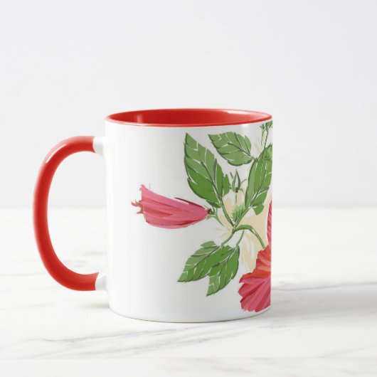 Roter Hibiskus Tasse (Links)