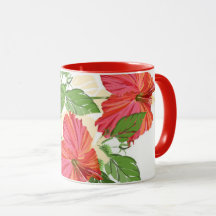 Roter Hibiskus Tasse