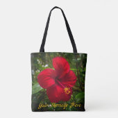 "Roter Hibiskus" Tote Tasche (Rückseite)