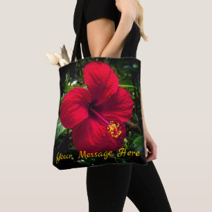 "Roter Hibiskus" Tragetasche Tasche