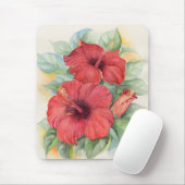 Roter Hibiskus-tropische Blumen-Malerei - multi Mousepad (Mit Mouse)
