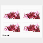 Roter Himmel am Morgen Rechteckiger Aufkleber (Blatt)