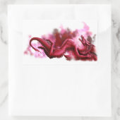 Roter Himmel am Morgen Rechteckiger Aufkleber (Tasche)