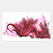 Roter Himmel am Morgen Rechteckiger Aufkleber (Vorderseite)