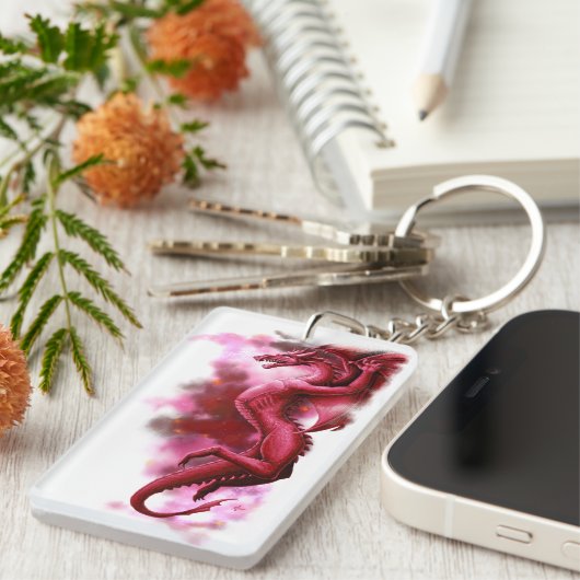 Roter Himmel am Morgen Schlüsselanhänger (Vorderseite rechts)