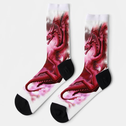 Roter Himmel am Morgen Socken (Linkes Detail)