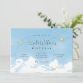 Roter Himmel Einladung (Stehend Vorderseite)