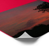 " Roter Himmel in der Nacht........." Poster (Ecke)