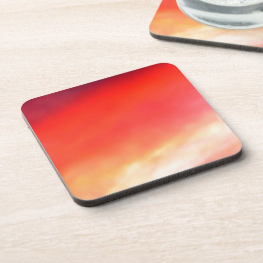 Roter Himmel in der Nacht Untersetzer (Linke Seite)