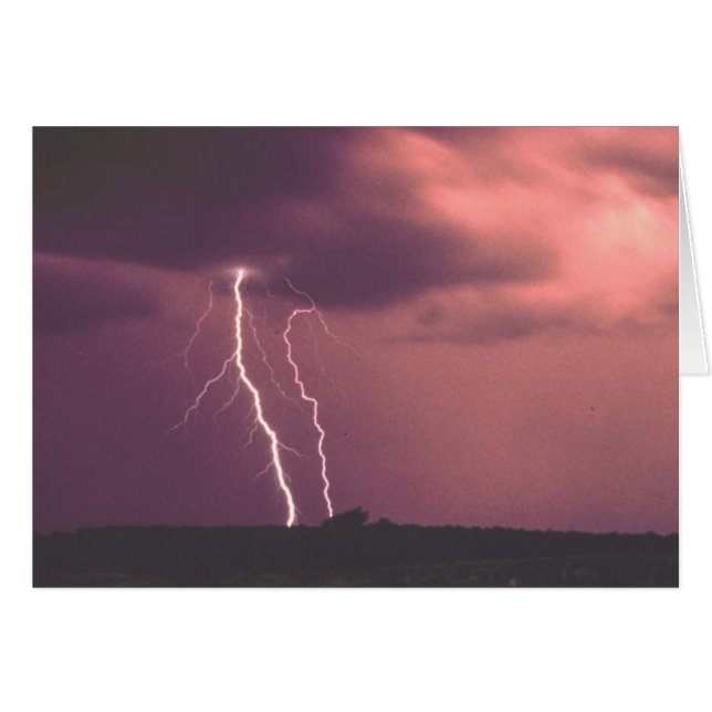 Roter Himmel mit Blitz (Vorderseite (Horizontal))