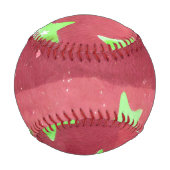 Roter Himmel mit Sternen Baseball (Vorderseite)
