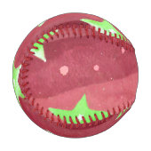 Roter Himmel mit Sternen Baseball (Vorderseite Links)