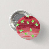 Roter Himmel mit Sternen Button (Vorne & Hinten)