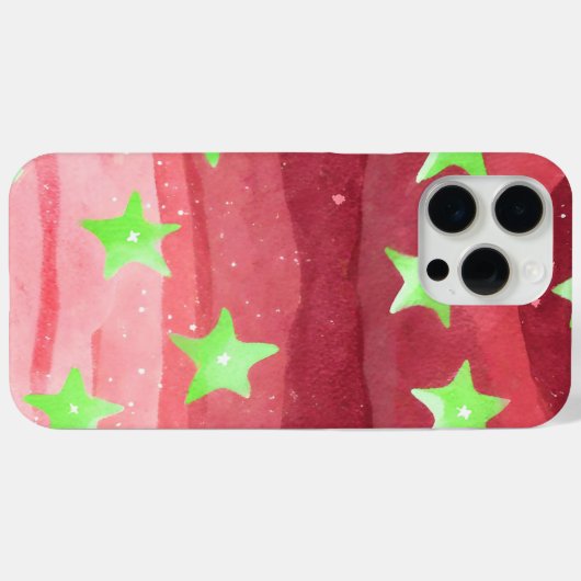 Roter Himmel mit Sternen Case-Mate iPhone Hülle (Rückseite (Horizontal))