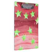Roter Himmel mit Sternen Klemmbrett (Rechts)