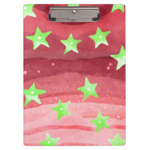 Roter Himmel mit Sternen Klemmbrett