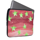Roter Himmel mit Sternen Laptopschutzhülle (Vorne Rechts)
