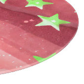 Roter Himmel mit Sternen Schneidebrett (Ecke)