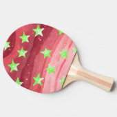 Roter Himmel mit Sternen Tischtennis Schläger (Seitenansicht)