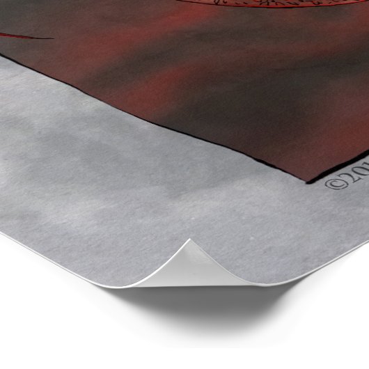 Roter Himmel Poster (Ecke)