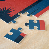 Roter Himmel Saloon Tür Chamäleon Puzzle (Seite)