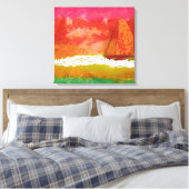Roter Himmel segeln Leinwanddruck (Insitu (Schlafzimmer))