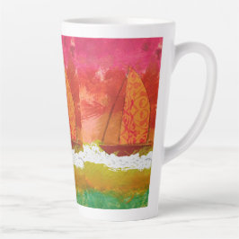 Roter Himmel segeln Milchtasse