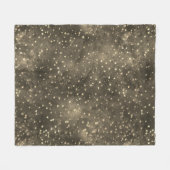 Roter Himmelssepia, braunes goldenes Sternmuster Fleecedecke (Vorderseite (Horizontal))