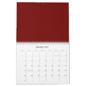 Roter Hintergrund auf einem Kalender (Jan 2027)