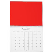 Roter Hintergrund auf einem Kalender (Jan 2027)