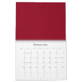 Roter Hintergrund eines Kalenders Kalender (Feb 2026)