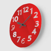 Roter Hintergrund einfach Große Wanduhr (Winkel)