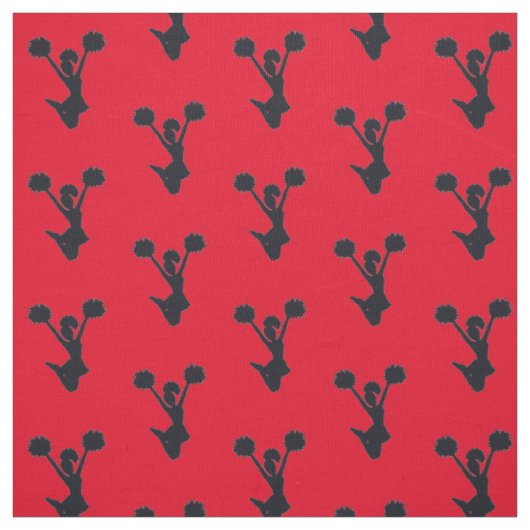 Roter Hintergrund Jubel Silhouette Stoff (Muster)