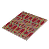 Roter Hintergrund mit klassischem Textil Fliese (Seite)