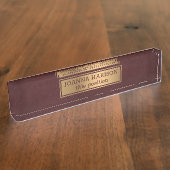 Roter Hintergrund Namensplakette (Seite)