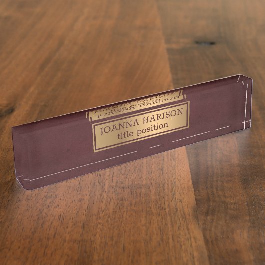 Roter Hintergrund Namensplakette (Seite)