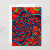 Roter Hintergrund Postkarte (Vorne/Hinten)