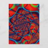 Roter Hintergrund Postkarte (Vorderseite)