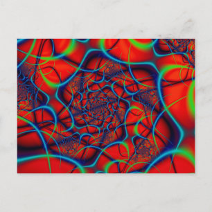 Roter Hintergrund Postkarte