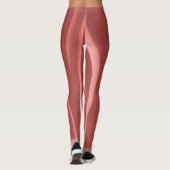 Roter Hintergrund und weiße Streifen Leggings (Rückseite)