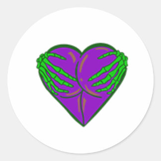 Roter Hintern Runder Aufkleber