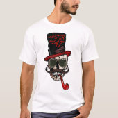 Roter Hipster Skull Bartvogel T-Shirt (Vorderseite)