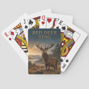 Roter Hirsch-Hirsch Hochlandwiese TIER-Poker Spielkarten