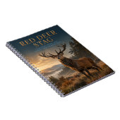 Roter Hirsch Hochlandwiese TIER Notizblock (Rechte Seite)