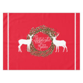 Roter Hirsch schönste Zeit Kranz Tablette Tischdecke (Vorderseite (Horizontal))
