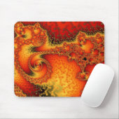 Roter Hitziger Feuerplatz-Mauspad Mousepad (Mit Mouse)