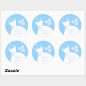 Roter Hochzeitsticker Runder Aufkleber (Blatt)